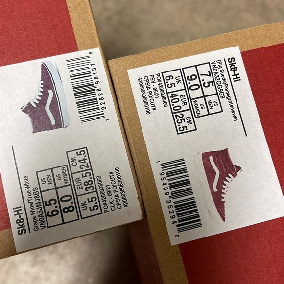 Vans Sk8-Hi Pig Suede Pomegranate / Snow White WMNS - Picture 16 of 16